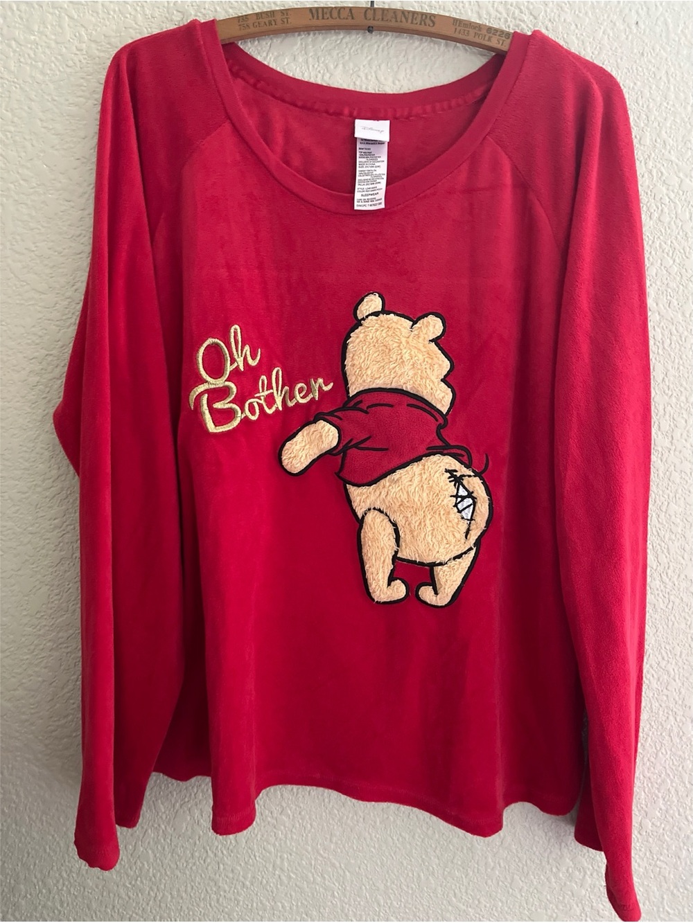 Disney Winnie The Pooh Fleece Pajama Top Women’s Size 2X